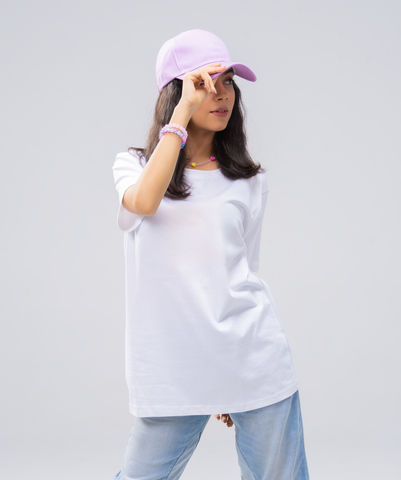 Oversize White Lycra Tee