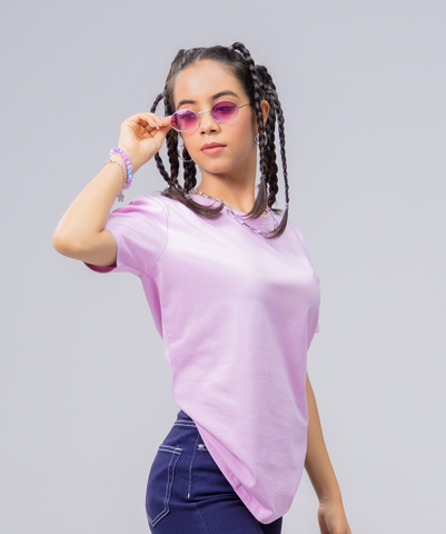 Oversize Lavender Lycra Tee