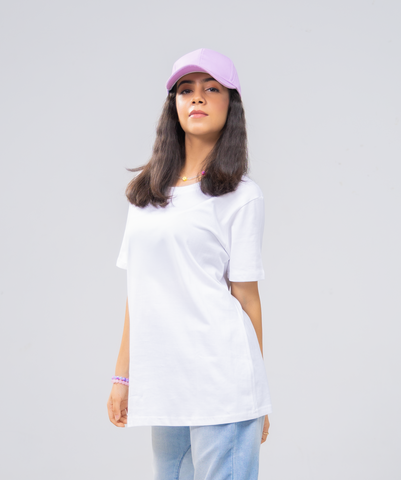 Oversize White Lycra Tee