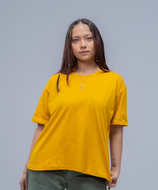 Oversize Mustard Lycra Tee