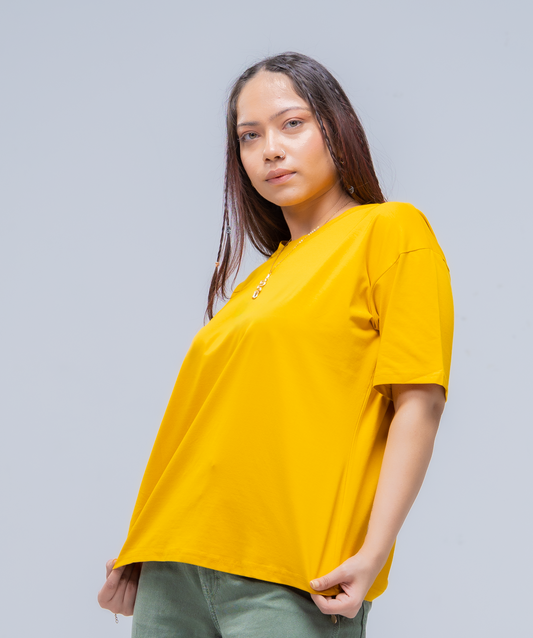 Oversize Mustard Lycra Tee