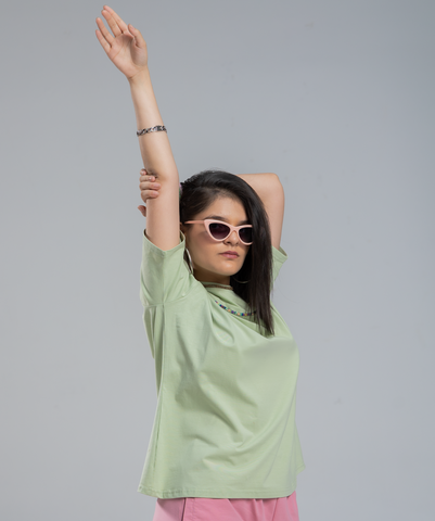 Oversize Green Lycra Tee