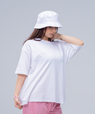 Oversize White Lycra Tee