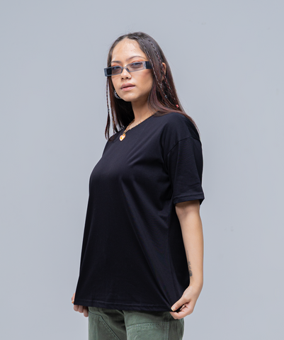 Oversize Black Lycra Tee