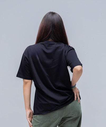 Oversize Black Lycra Tee