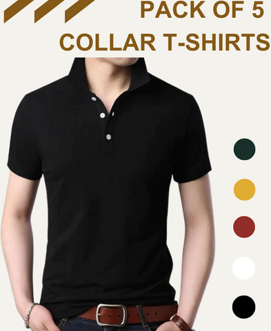 Pack of 5 : Collar Polo T-Shirts