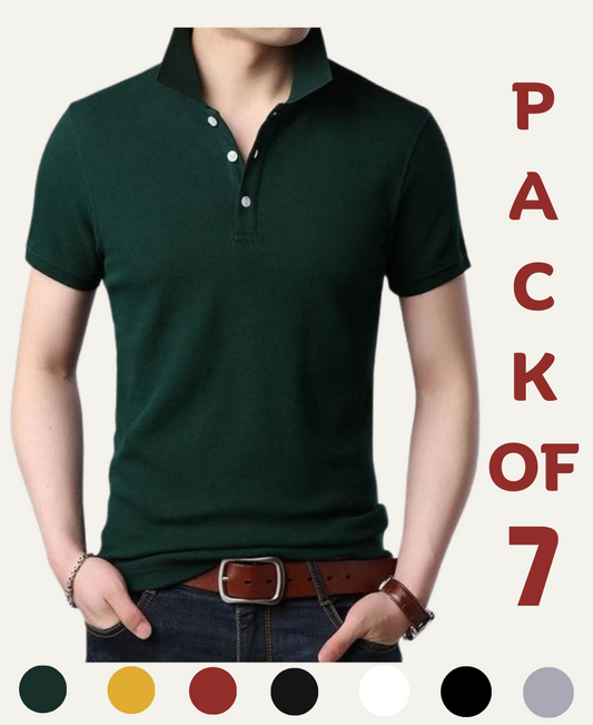 Pack of 7 : Collar Polo T-Shirts