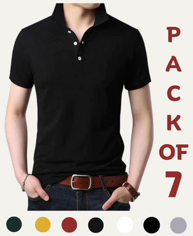 Pack of 7 : Collar Polo T-Shirts