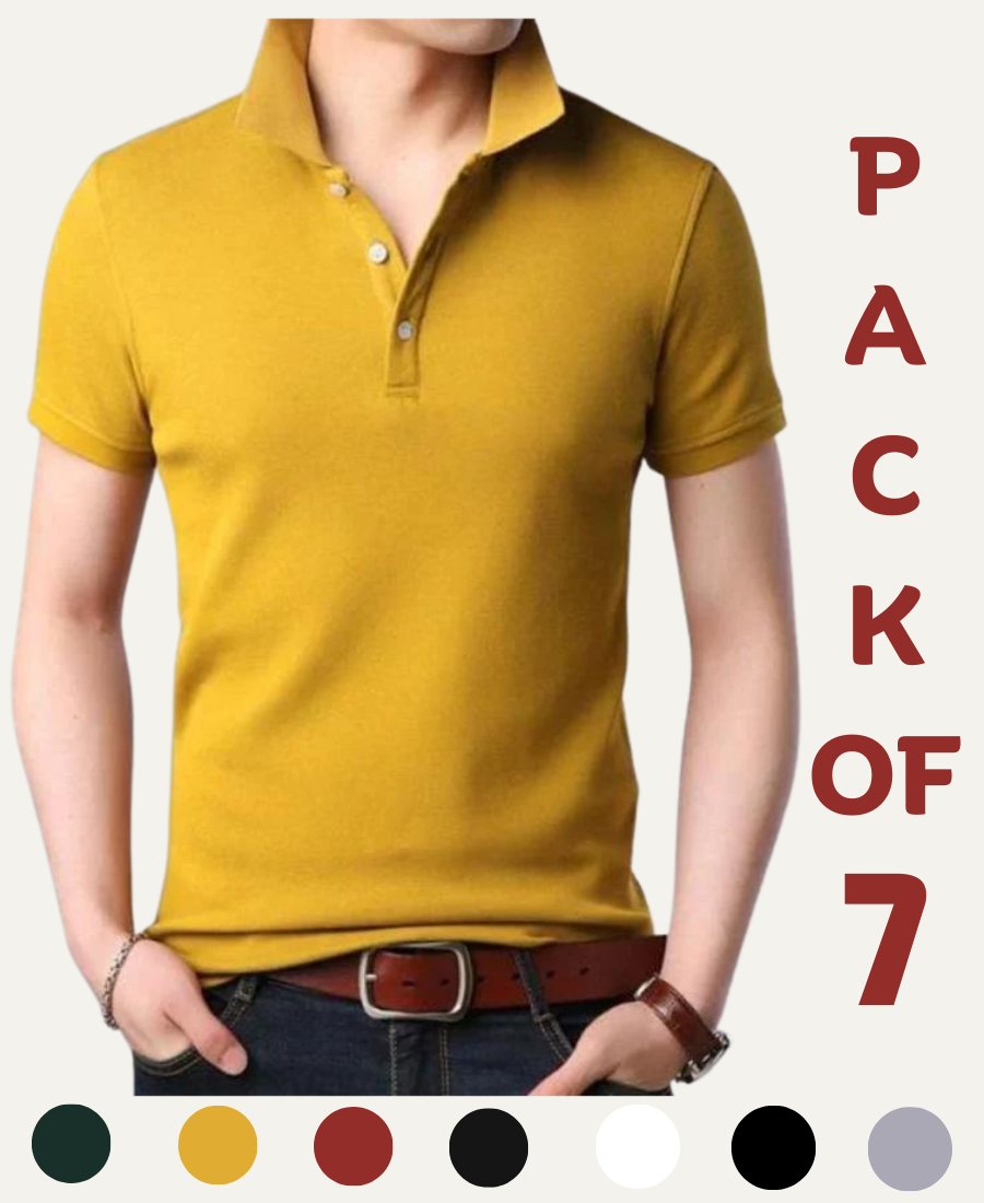 Pack of 7 : Collar Polo T-Shirts