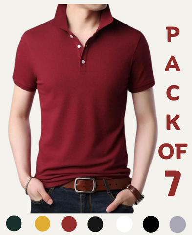 Pack of 7 : Collar Polo T-Shirts