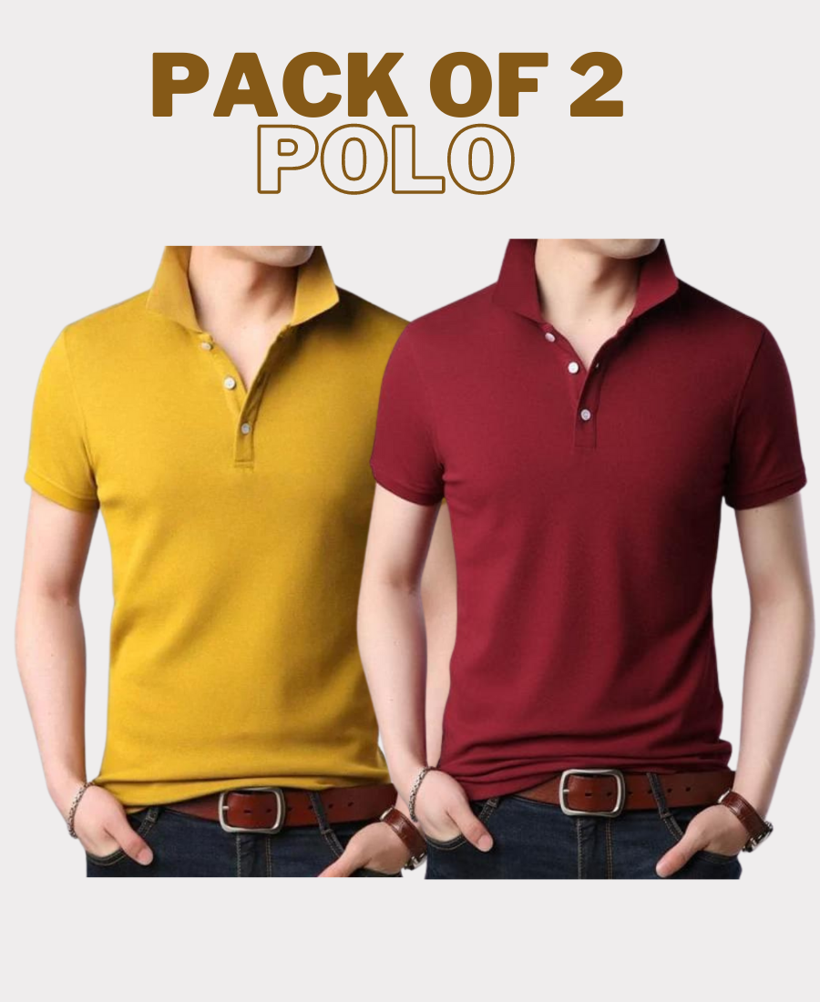 Pack of 2 : Collar Polo T-Shirts