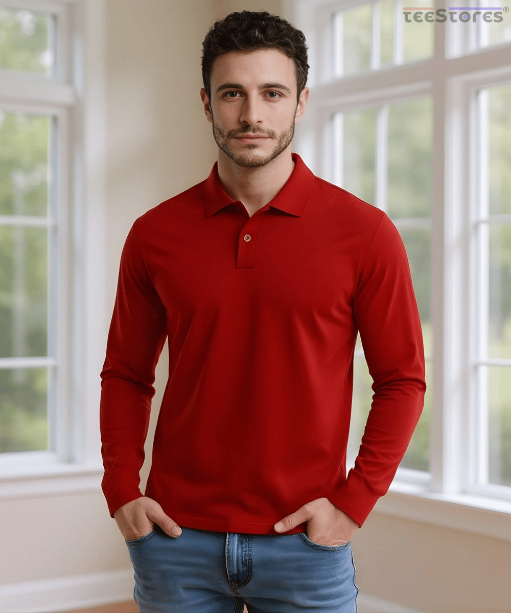 Full Sleeve Pique Polo T-Shirt