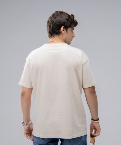 Oversize Beige Lycra Tee