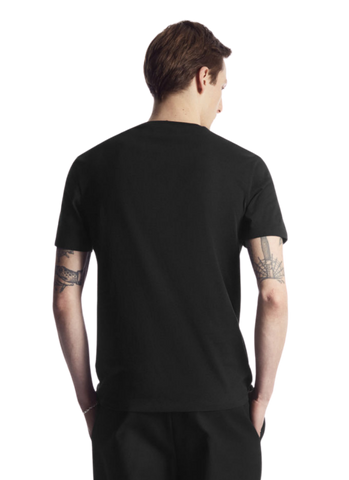 Half Sleeves Round Neck Black T-Shirt