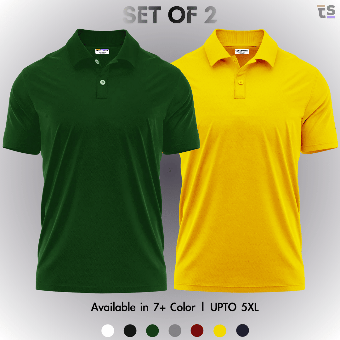 Pack of 2- Pique Polo T-shirt Combo