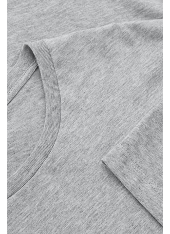 Half Sleeves Round Neck Grey T-Shirt