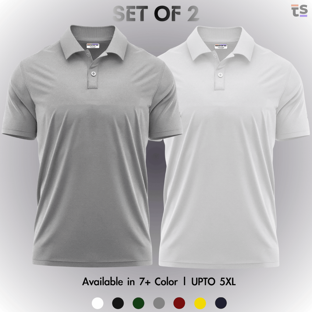 Pack of 2- Pique Polo T-shirt Combo