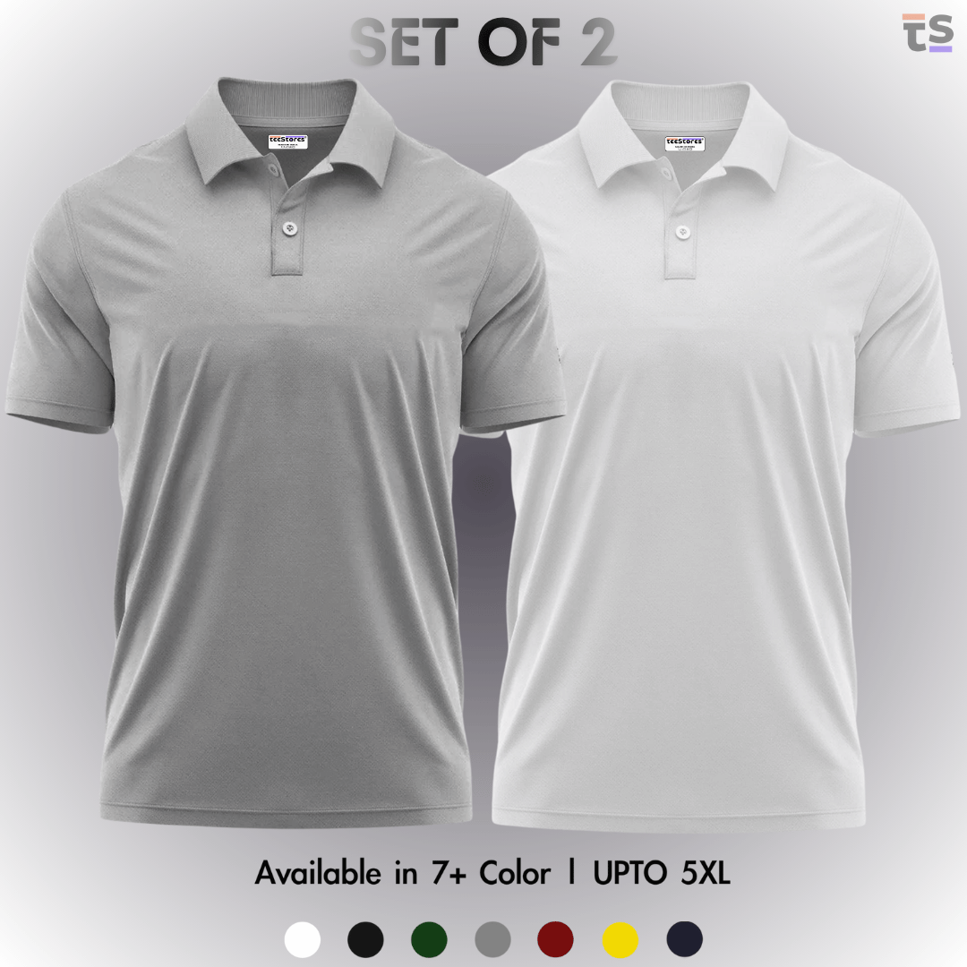 Pack of 2- Pique Polo T-shirt Combo