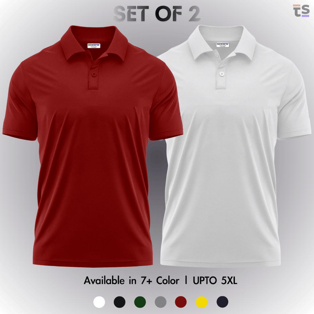 Pack of 2- Pique Polo T-shirt Combo