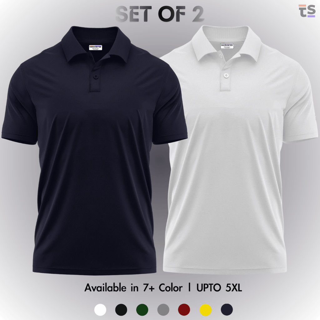 Pack of 2- Pique Polo T-shirt Combo