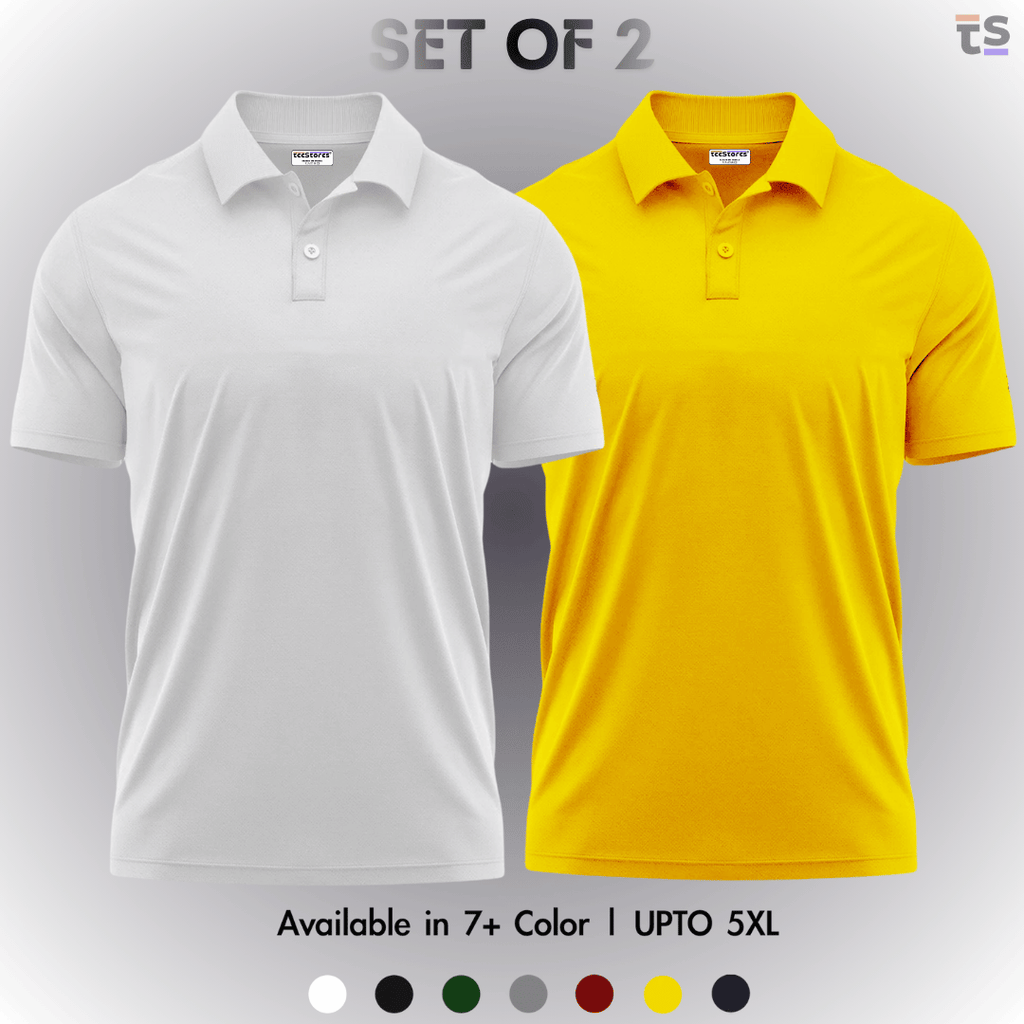Pack of 2- Pique Polo T-shirt Combo