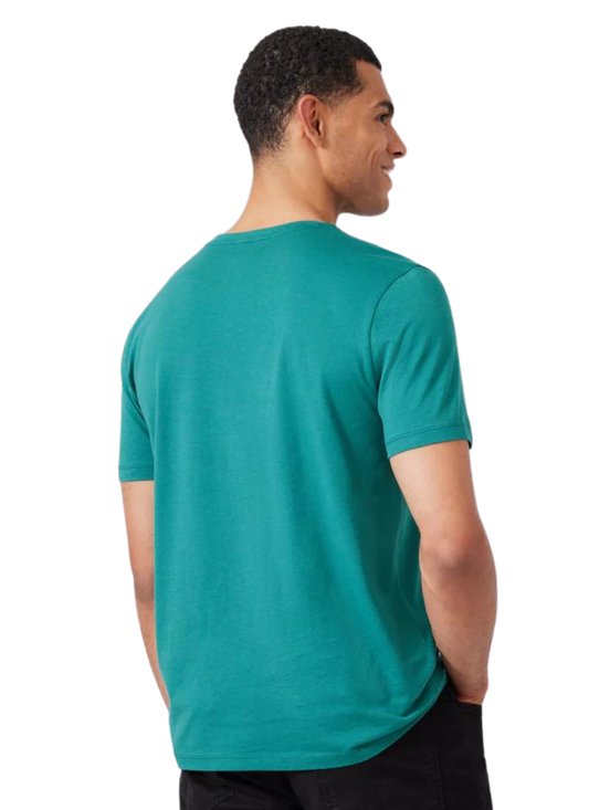 Half Sleeves Round Neck Aqua Green T-Shirt