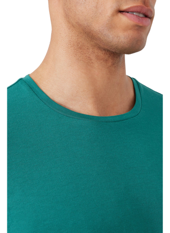 Half Sleeves Round Neck Aqua Green T-Shirt