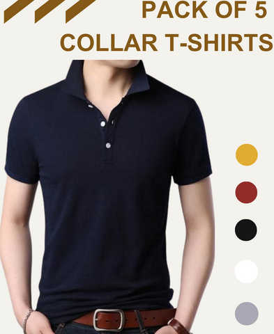 Pack of 5 : Collar Polo T-Shirts