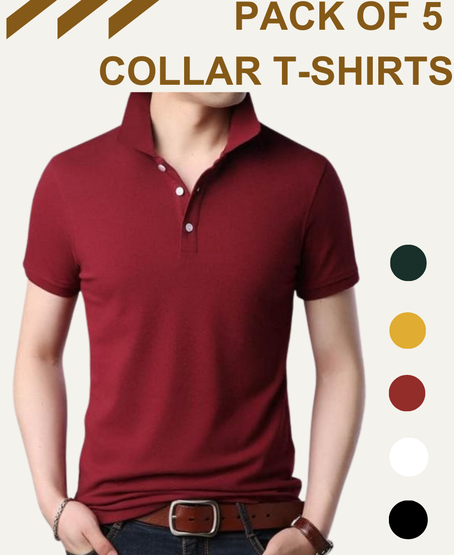 Pack of 5 : Collar Polo T-Shirts