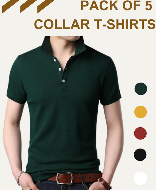 Pack of 5 : Collar Polo T-Shirts