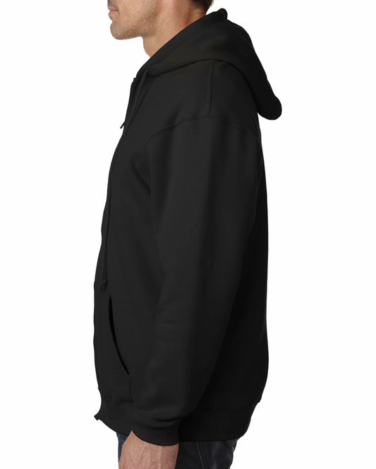 Men Black Zipper Hoodie