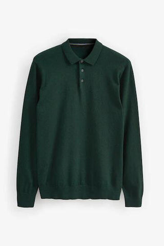 Green Regular Knitted Polo Shirt