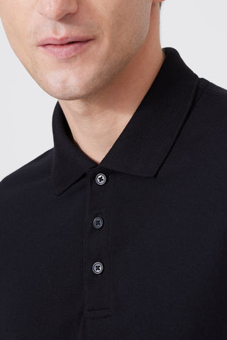 Men Stylish Black Cotton Polo T-Shirt