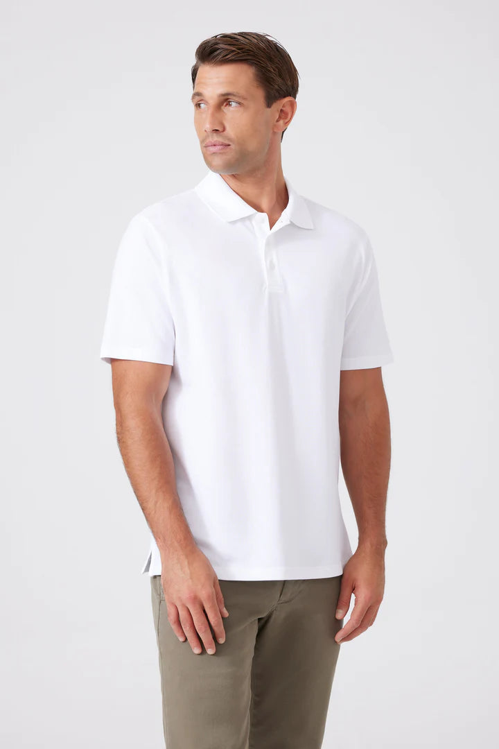 Men Stylish White Cotton Polo T-Shirt