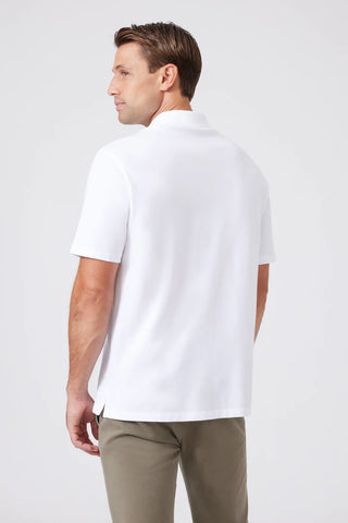 Men Stylish White Cotton Polo T-Shirt