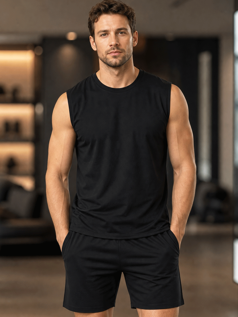 Pack of 2- Sleeveless Tee & Short Set