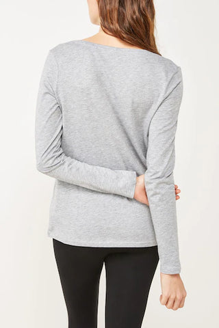 Long Sleeve Crew Neck Top