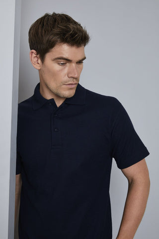 Men Stylish Blue Cotton Polo T-Shirt