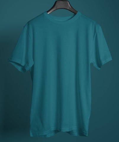 Teal Blue Round Neck Tee