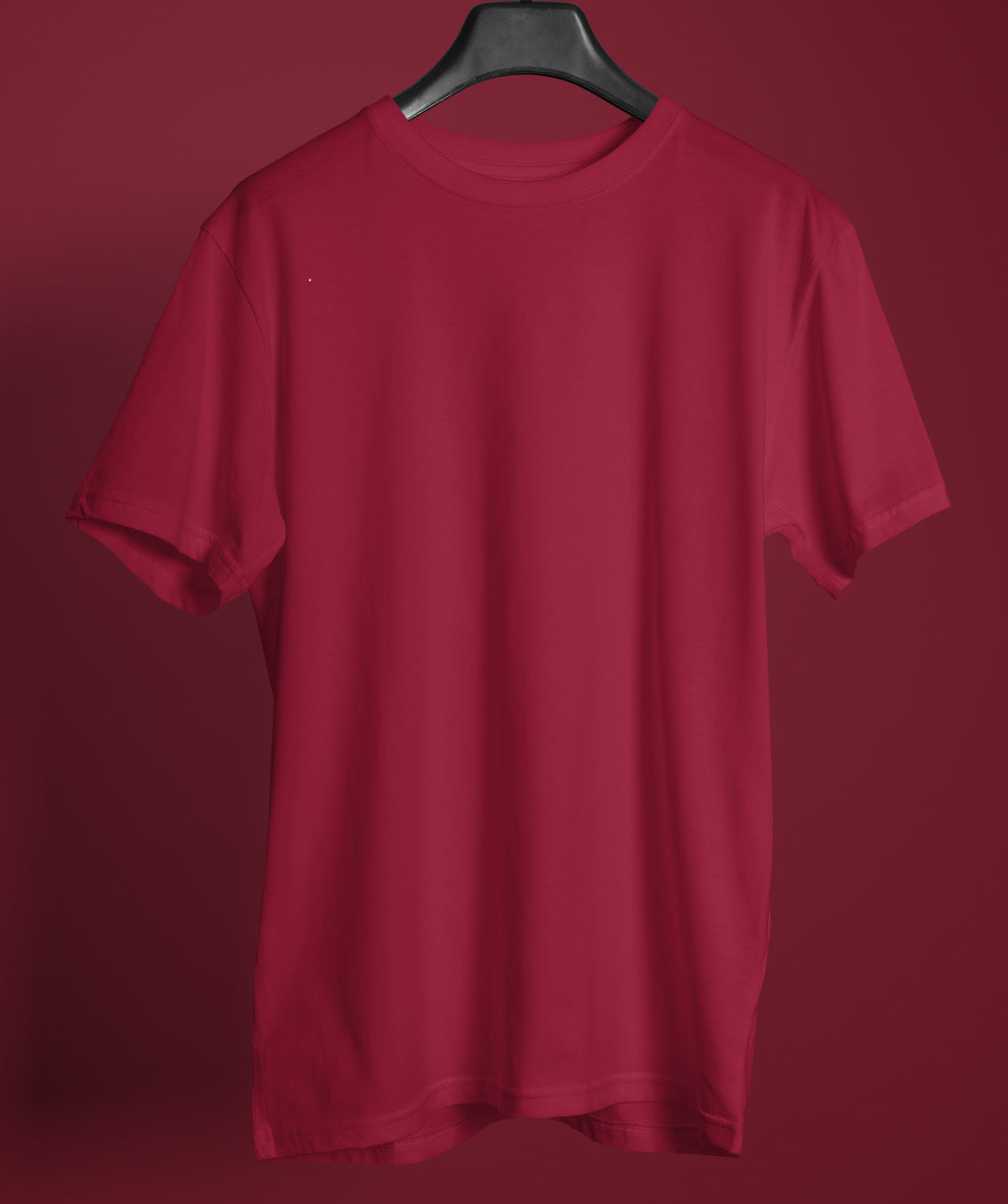 Maroon Round Neck Tee