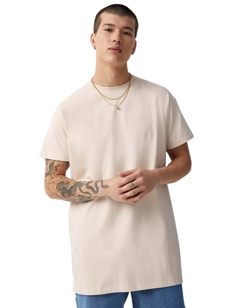 Half Sleeves Round Neck Pale Ivory T-Shirt