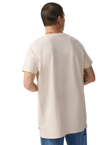 Half Sleeves Round Neck Pale Ivory T-Shirt