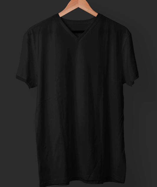 Black V Neck Tee