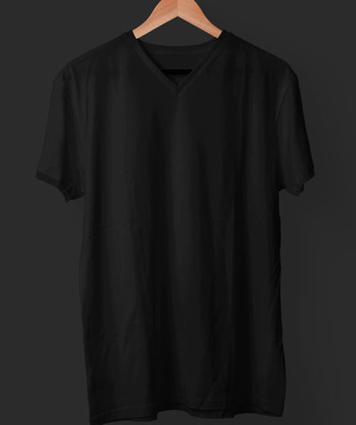 Black V Neck Tee