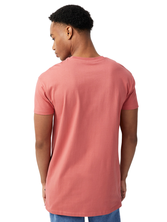 Half Sleeves Round Neck Coral Pink T-Shirt