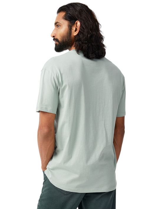 Half Sleeves Round Neck Sage Green T-Shirt