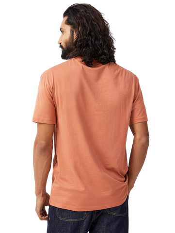 Half Sleeves Round Neck Peach T-Shirt