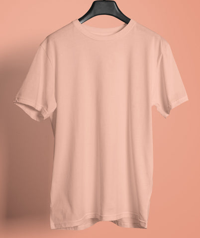 Peach Round Neck Tee