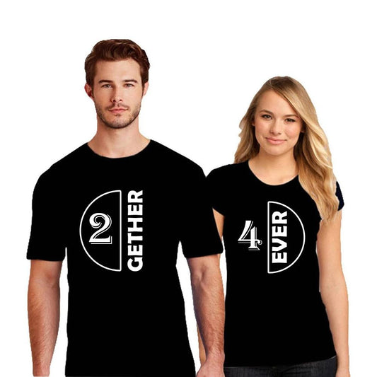 2gether 4ever cute Half Sleeve Tshirts