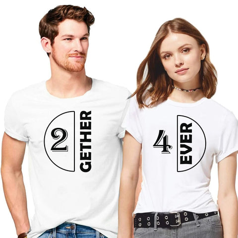 2gether 4ever cute Half Sleeve Tshirts